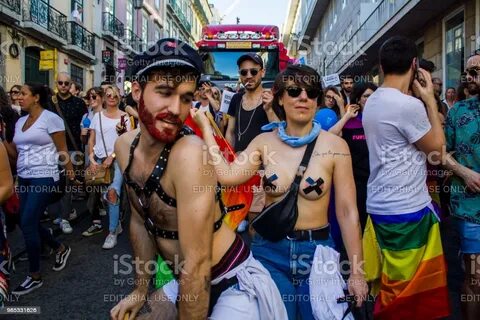 Lisbon Portugal June 17 2018 Lgbt People Take Part In Gay Pr