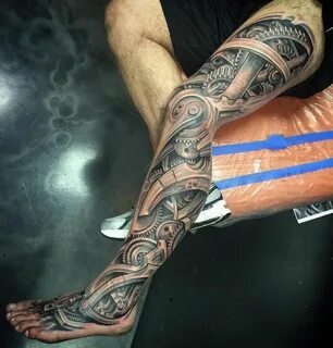 Biomechanical Leg Sleeve Best tattoo ideas & designs Biomech