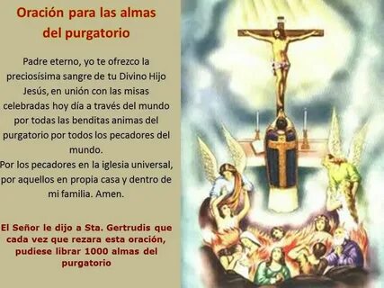 Por las almas del purgatorio Oraciones catolicas, Oraciones 