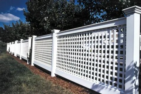 white vinyl lattice fencing chester style by atlas outdoor c
