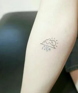 This rain cloud Cloud tattoo, Rain tattoo, Sun tattoos
