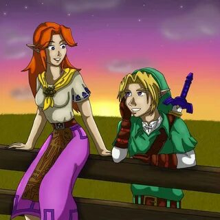 Malon and Link Zelda Amino