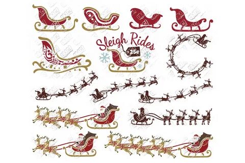 Santa And Reindeer Svg File SVG File