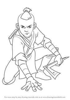 Step by Step How to Draw Sokka from Avatar The Last Airbende