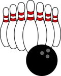 Ten-pin bowling Silhouette - Bowling silhouette figures vect