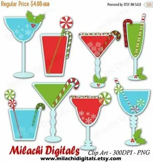 Christmas Cocktails Clipart Holiday Drinks Clipart Clipart E