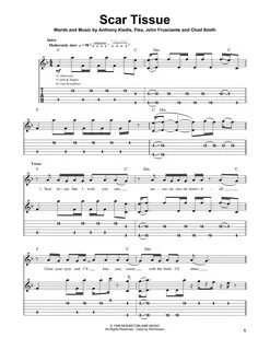 Red Hot Chili Peppers 'Scar Tissue' Sheet Music and Printabl