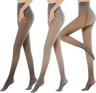 2 Pairs Flawless Legs Fake Translucent Warm Fleece