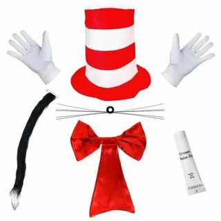 Hat Tail Gloves Bow Tie Whiskers Kids Adults Hat Cat Costume