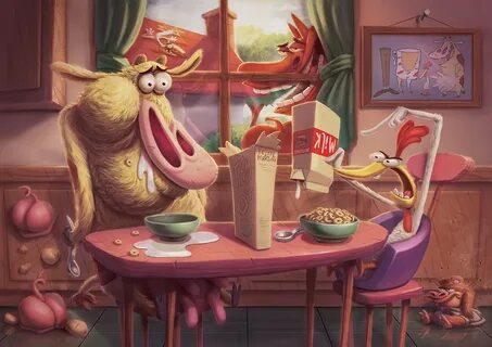 Cow and Chicken Fan Art Behance