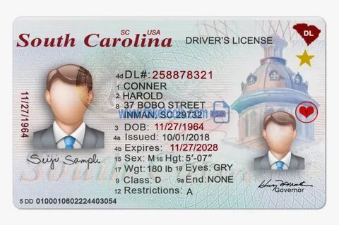 South Carolina Driver License Psd Template, HD Png Download 
