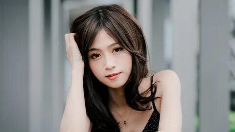 Download asian, girl model, brunette 1920x1080 wallpaper, fu