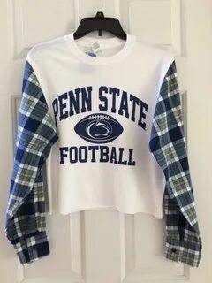 Penn State Flannel T-shirt Etsy Tailgate outfit, College tai