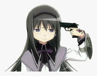 Png Of Girl With Gun To Head - Anime Character With Gun To H