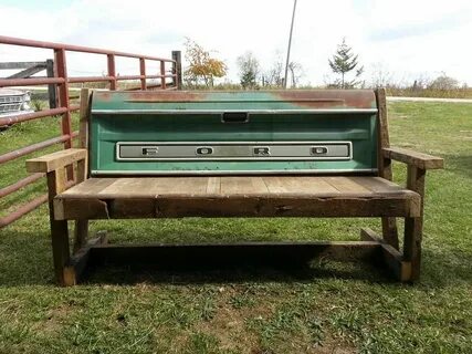 Security Check Required Tailgate bench, Rustic outdoor bench