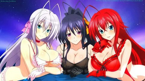 Anime 1920x1080 redhead blue eyes purple eyes black hair choker green eyes ...