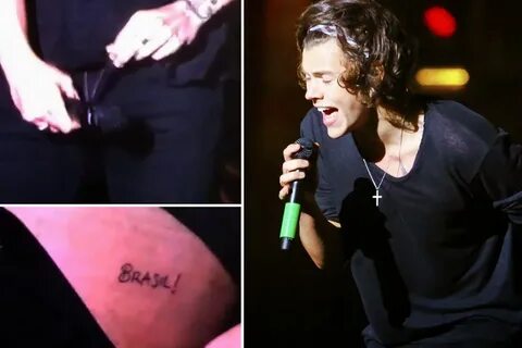 Harry Styles Takes Off Pants To Flaunt New Groin Tattoo (VID