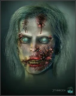 Zombie portrait on Behance