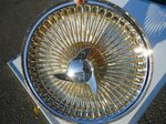 Gold Chrome Wire Wheels Knockoffs Rims Full Set Luxor Zenith