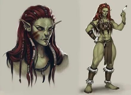 Auburn by AltaGrin Female orc, Fantasy character design, Dun