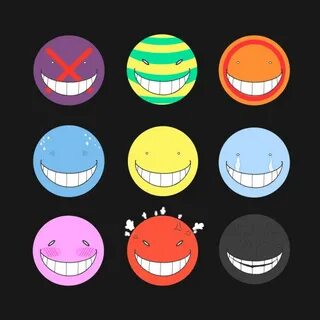 Koro Sensei's faces "Ansatsu Kyoushitsu""Assassination Class