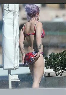 Kelly Osbourne - Red Floral Bikini Candids -38 GotCeleb