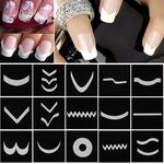 18 Sheets/Set French Manicure DIY Nail Art Tips Guides Stick
