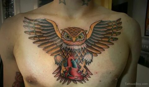 bird tattoos chest tattoos owl tattoos cool owl tattoo on ch