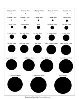 Printable Gauge Chart Ear piercings gauges, Gauges size char