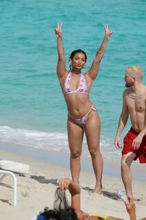American Singer DaniLeigh Wows In A Bikini At The Beach In M