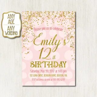 The Best 12th Birthday Invitations - Best Collections Ever H