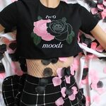 NEW two moods jumper crop top Edgy outfits, Goth crop tops, 