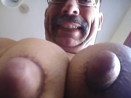 Gay Man Sucking His Own Moobs, Tits and Nipples - gay, gay b