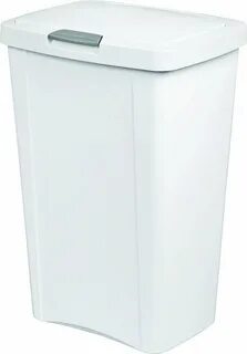 Sterilite 10438004 4-Pack Touch-Top Wastebasket White 7.5-Ga