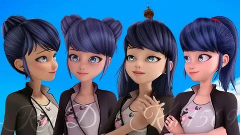 Miraculous Ladybug Speededit: Marinette with 4 different hai