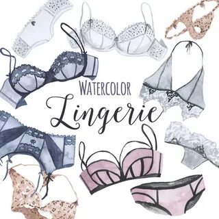 Aquarel Lingerie Clip art Bras and Panties Sexy clip art Ets