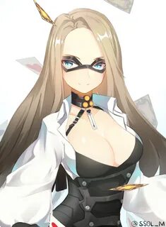 Safebooru - 1girl blonde hair blue eyes breasts card cleavag