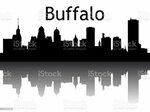 Silhouette Skyline Of Buffalo Stock Illustration - Download 