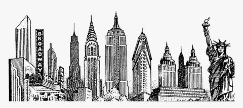 Comic Cityscape Png - New York City Skyline Drawing, Transpa