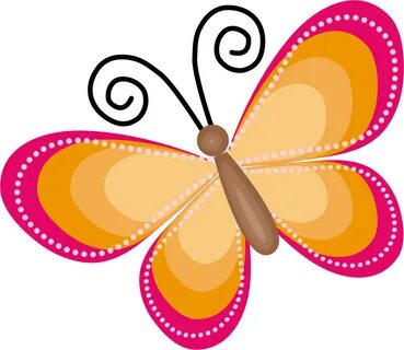 Cartoon Butterfly Cliparts - Mariposas Para Decorar Png - (1