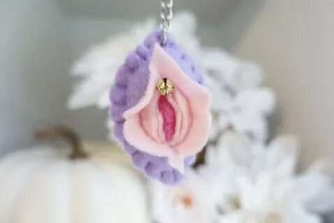 Mini Vagina Keychain Lavender Vulva Feminist Body Etsy