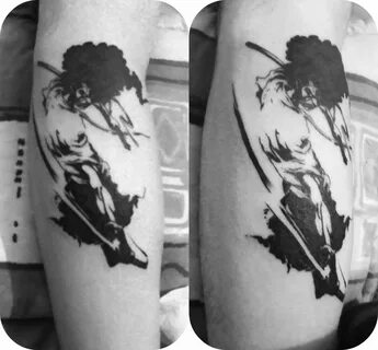 afro samurai Leg sleeve tattoo, Sleeve tattoos, Afro samurai
