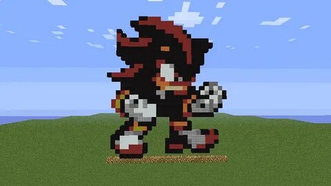 Shadow the Hedgehog pixel art Minecraft Pixel Art 7: Shadow 