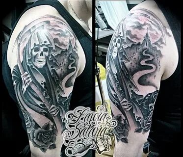 Grim Reaper tattoo Sleeve tattoos, Tattoo designer online, G