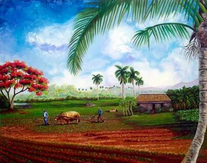 Estampa típica de Puerto Rico Farm paintings, Cuban art, Wat