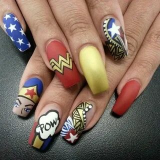 Pin by Mrs. Sushka Life on Nails! Superhero nails, Wonder wo