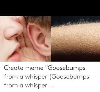 Create Meme Goosebumps From a Whisper Goosebumps From a Whis