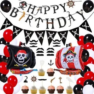 Pirate Themed Party Pirate Birthday Banner Happy Birthday Ba