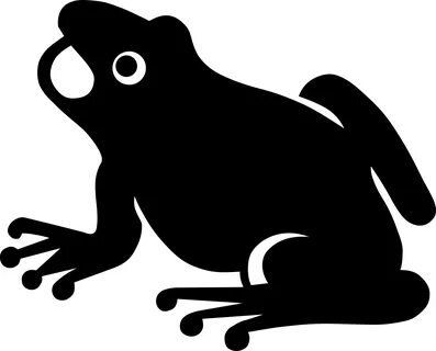 Jpg Black And White Download Silhouette Big Image Png - Frog