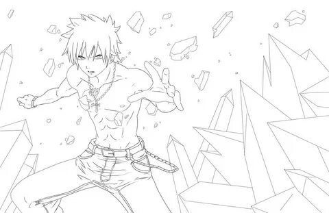Gray from Fairy Tail -LINEART- by jadeedge on DeviantArt